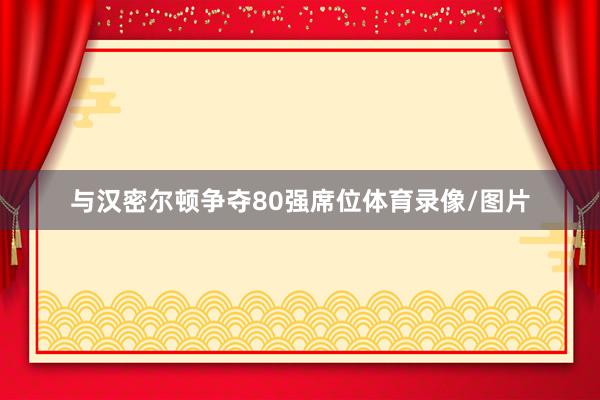 与汉密尔顿争夺80强席位体育录像/图片