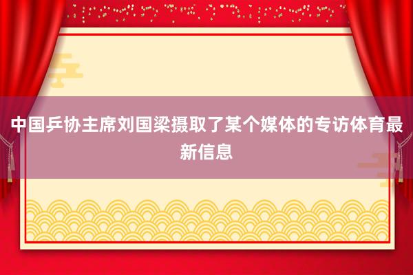 中国乒协主席刘国梁摄取了某个媒体的专访体育最新信息