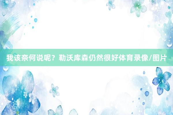 我该奈何说呢？勒沃库森仍然很好体育录像/图片