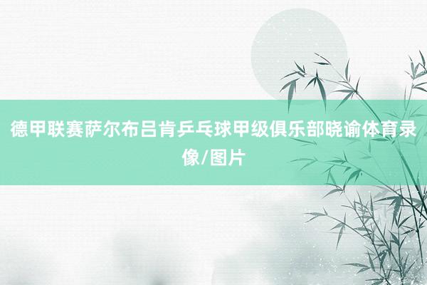 德甲联赛萨尔布吕肯乒乓球甲级俱乐部晓谕体育录像/图片
