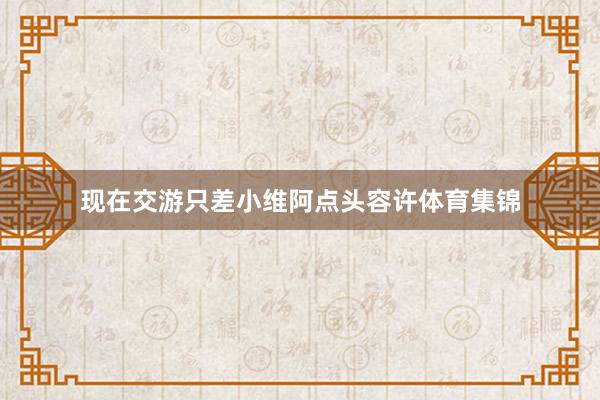 现在交游只差小维阿点头容许体育集锦