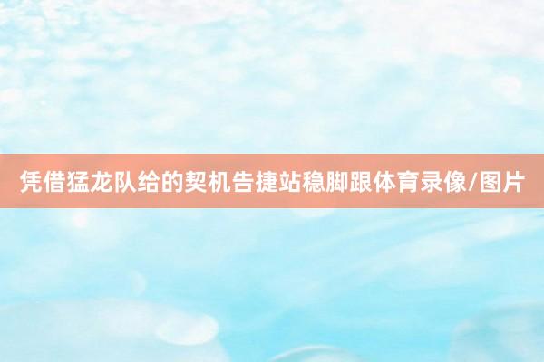 凭借猛龙队给的契机告捷站稳脚跟体育录像/图片