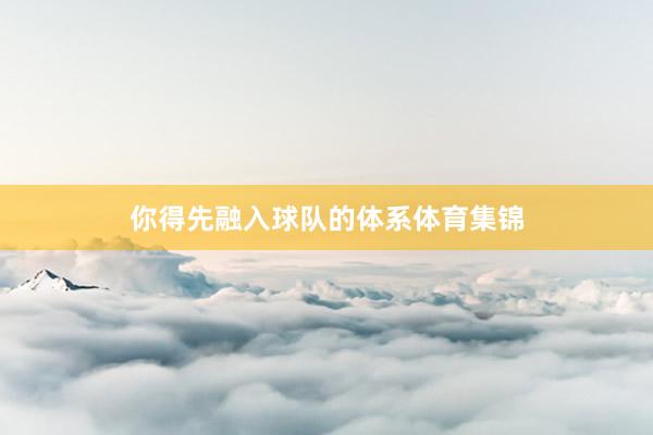 你得先融入球队的体系体育集锦