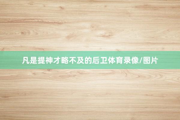 凡是提神才略不及的后卫体育录像/图片