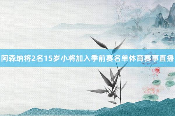 阿森纳将2名15岁小将加入季前赛名单体育赛事直播