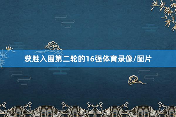获胜入围第二轮的16强体育录像/图片