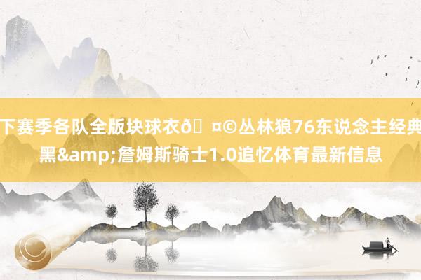 下赛季各队全版块球衣🤩丛林狼76东说念主经典黑&詹姆斯骑士1.0追忆体育最新信息