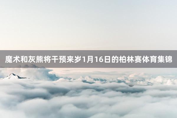 魔术和灰熊将干预来岁1月16日的柏林赛体育集锦
