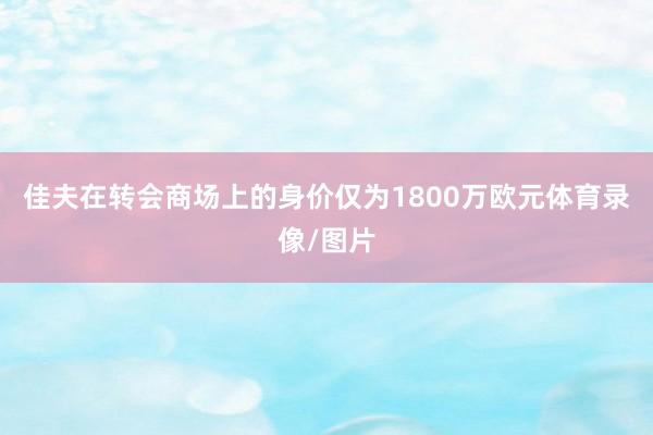 佳夫在转会商场上的身价仅为1800万欧元体育录像/图片