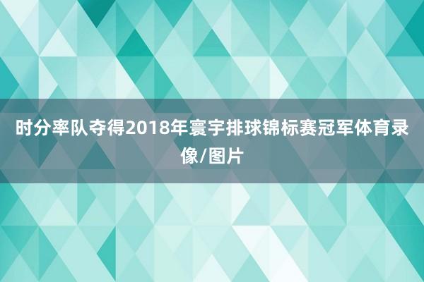 时分率队夺得2018年寰宇排球锦标赛冠军体育录像/图片