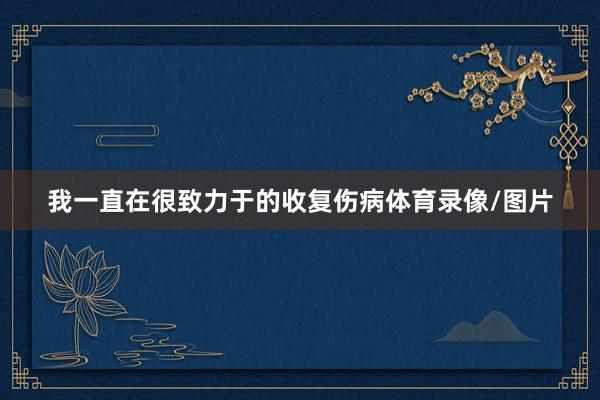 我一直在很致力于的收复伤病体育录像/图片