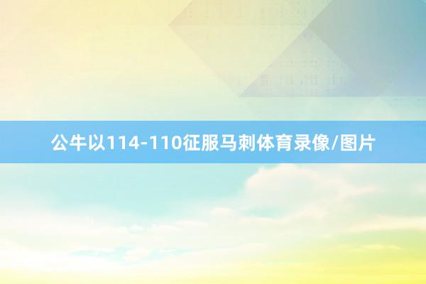 公牛以114-110征服马刺体育录像/图片