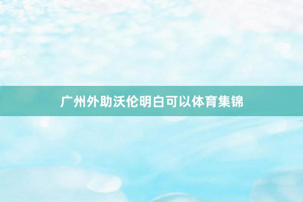 广州外助沃伦明白可以体育集锦