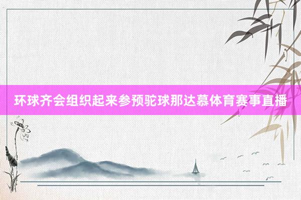 环球齐会组织起来参预驼球那达慕体育赛事直播