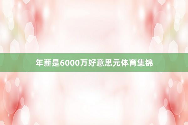 年薪是6000万好意思元体育集锦