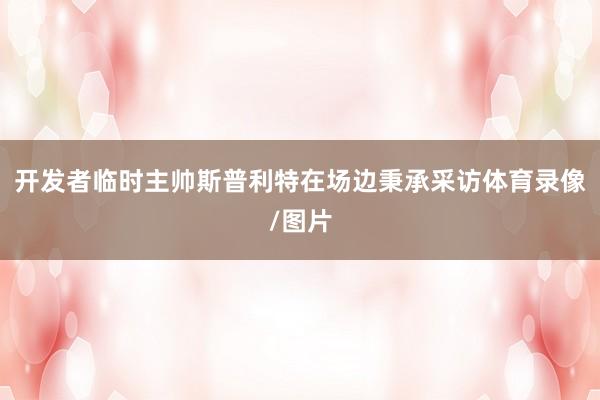 开发者临时主帅斯普利特在场边秉承采访体育录像/图片