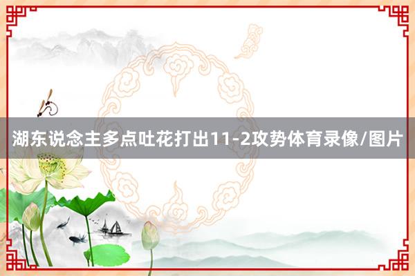 湖东说念主多点吐花打出11-2攻势体育录像/图片