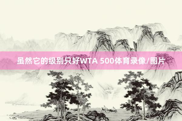 虽然它的级别只好WTA 500体育录像/图片